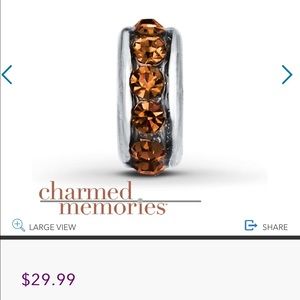 Kay's Charmed Memories Orange Crystal Spacer