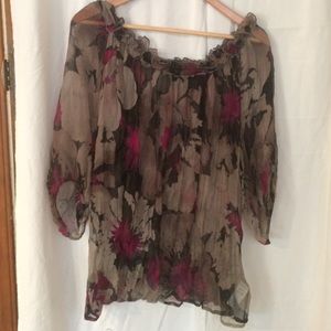Karen Kane sheer blouse