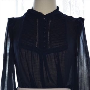 Navy Blue Blouse