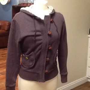 Purple Zipup Hoodie by TROVATA