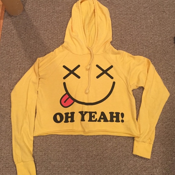 Forever 21 Crop Hooded Sweatshirt