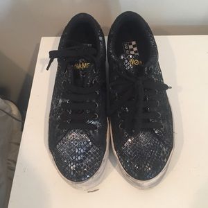 NoName snakeskin platform sneakers