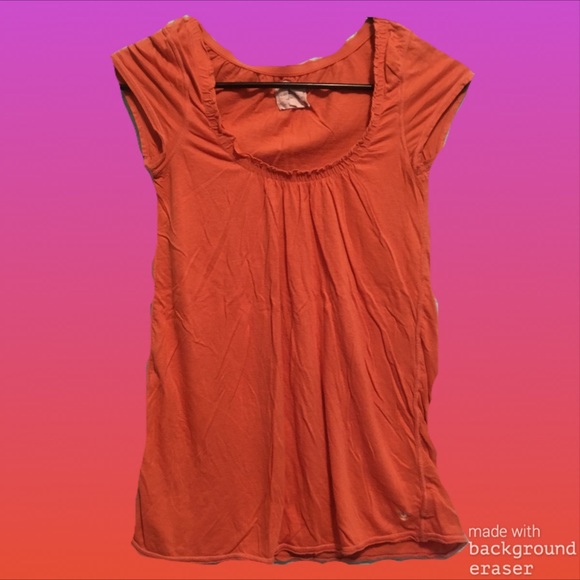 💛 Dark Orange Flowy Shirt (American Eagle) 💛