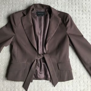 Cropped BCBG MaxAzria tie-front blazer/jacket