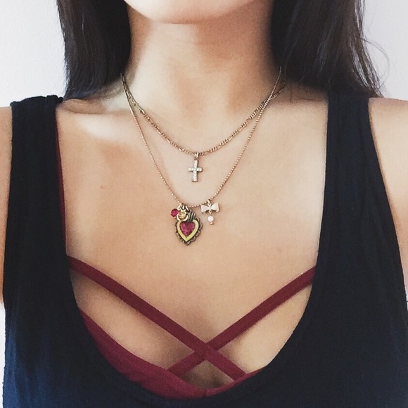 Betsey Johnson Charm Necklace