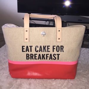 Eat cake for breakfast Kate spade tote RARE Eat cake for breakfast Kate spade tote RARE