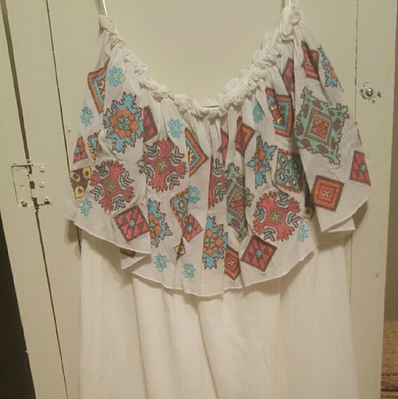 Judith March strapless dress with embroidery detao