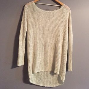 Scoop neck knit sweater