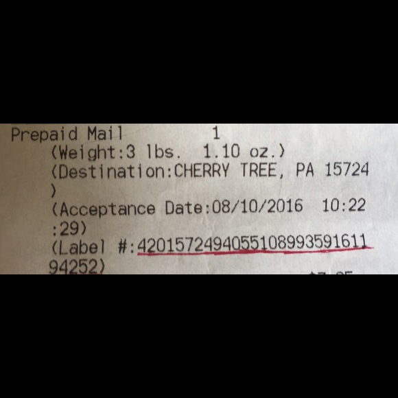 Proof of Shipping - Picture 2 of 2