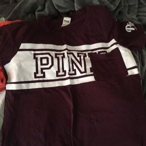 PINK Victoria Secret Burgundy Shirt