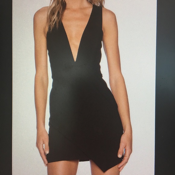 NBD body con black dress
