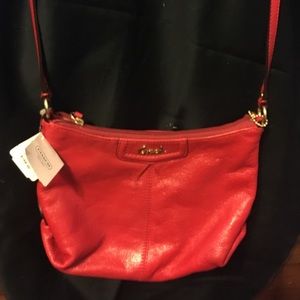 NWT Coach Crossbody Red Leather handbag