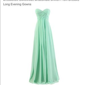 Sale! 🎉 Long dress bridesmaid prom gown mint