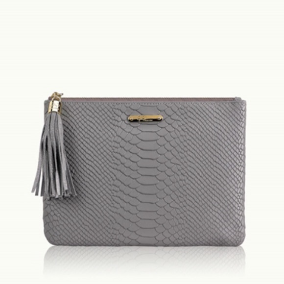 GiGi New York All In One Clutch Slate Gray NEW