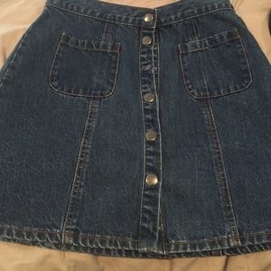 BDG button jean skirt