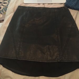 Silence + noise faux leather skirt