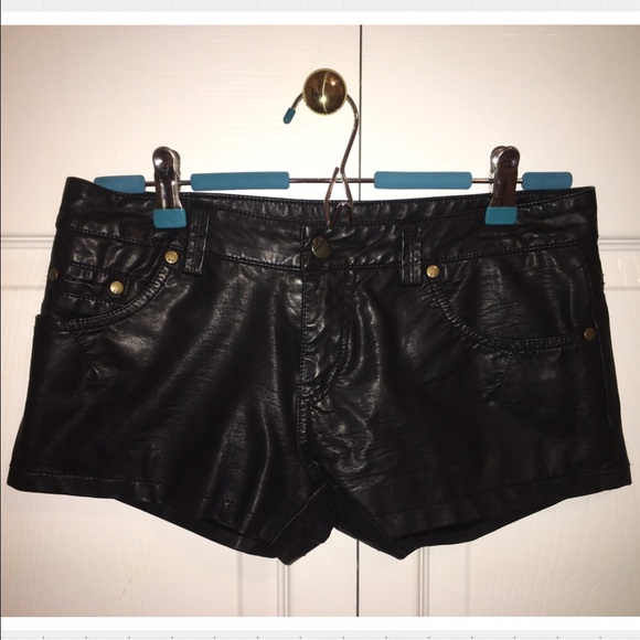 Free People pleather shorts