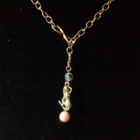 Hand made adjustable Mermaid lariat necklace