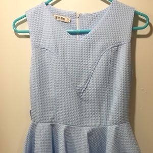 Korea style blue dress