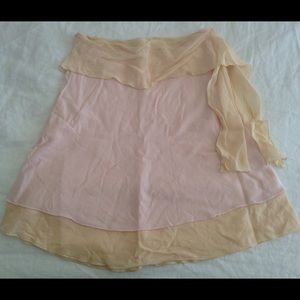Odille size 6 pink and cream layered skirt