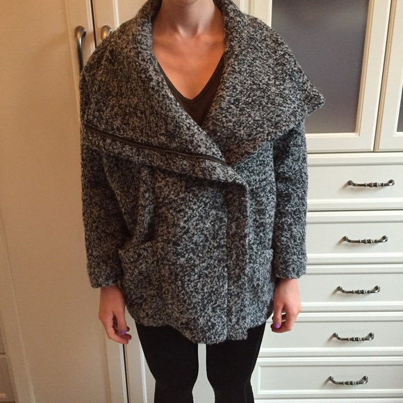 Multicolored Gray Winter Coat