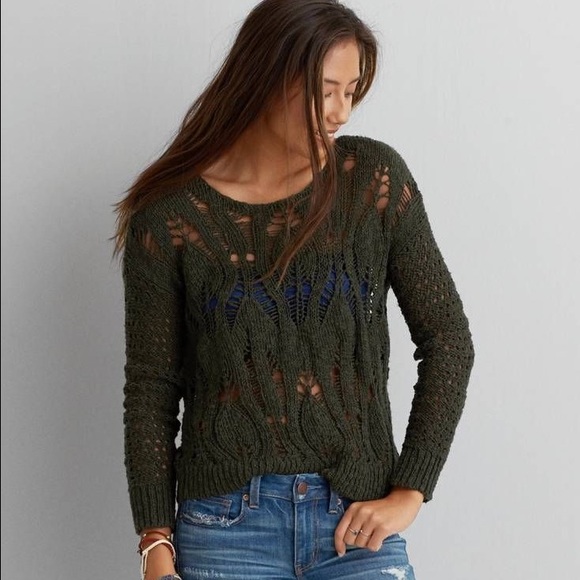 American Eagle green sweater