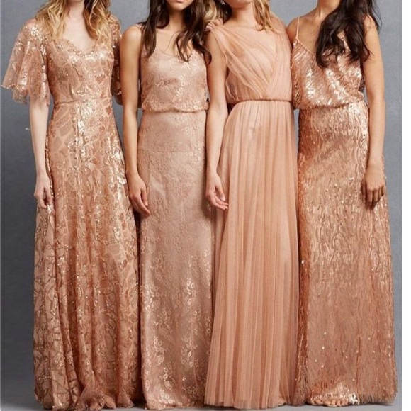 Apricot Tulle Gown