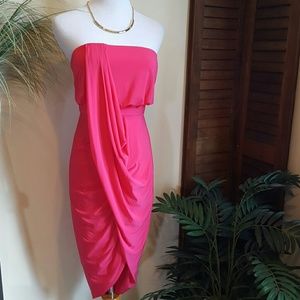BCBGMAXAZRIA Strapless Grecian Dress