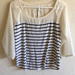 Lauren Conrad white flowy top.