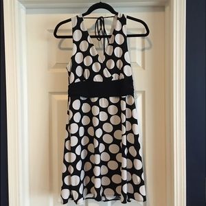 Flattering polka dot mini dress/ long top