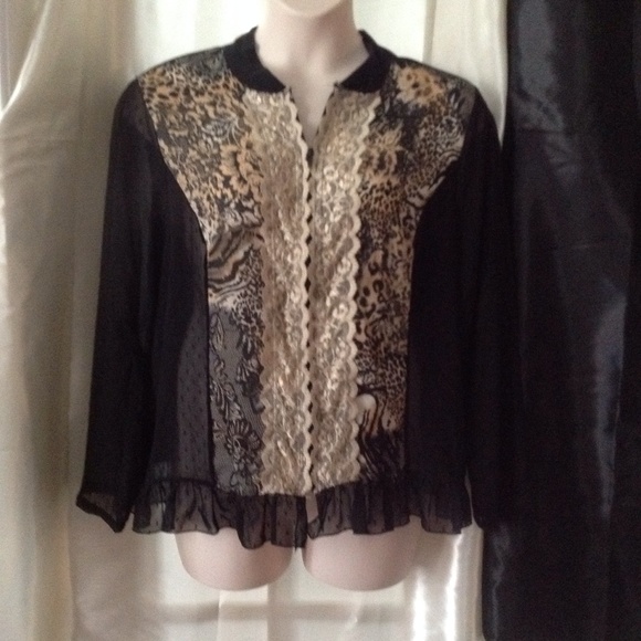 Zip up dressy top
