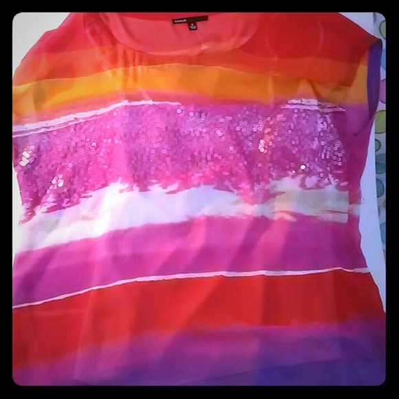 Chaus blouse & tank set