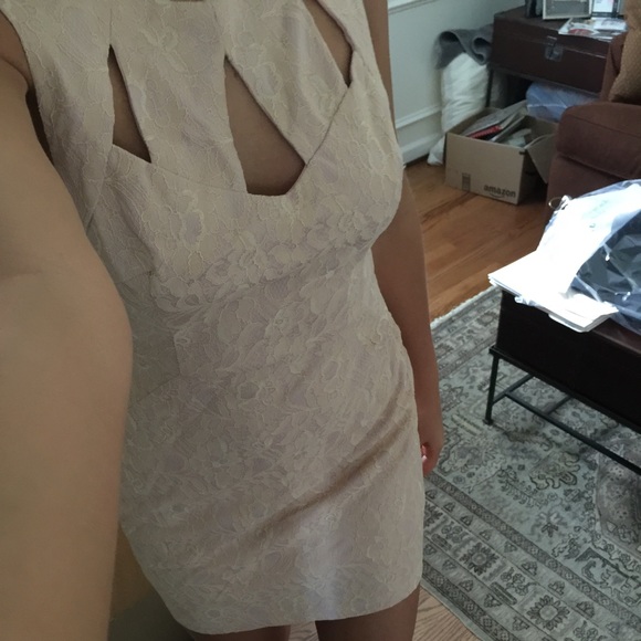 Ark and Co. New pink blush mini cut out dress Sz m - Picture 2 of 4