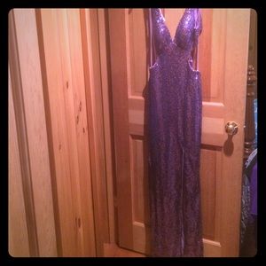 Sequined prom gown