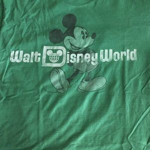Mens Walt Disney world green Tshirt with Mickey
