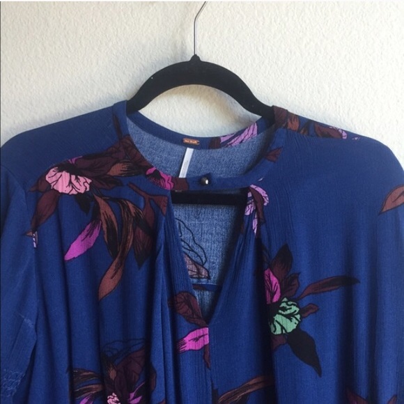 Free people blue tree swing tunic shirt dress - Picture 4 of 4