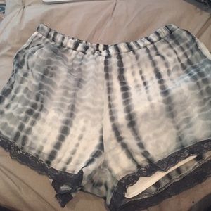 tie dye Zara trf shorts