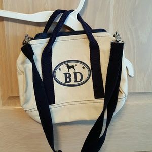 The Black Dog Navy and White small duffle