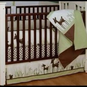 Willow Forest Animals Baby Deer Unisex 4p crib set