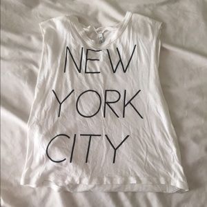 New York City cropped tank top