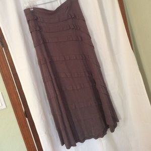 INC brown maxi skirt