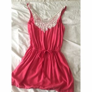 Pink lace dress/ tank top