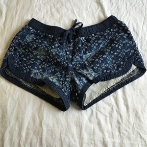Eyelet mini shorts