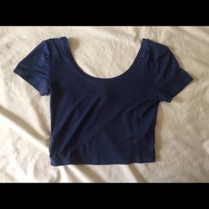 Aeropostale navy blue crop top