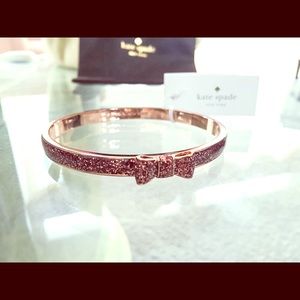 Kate Spade pink glitter bow bracelet