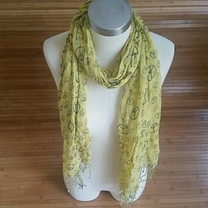 Peace sign hippy scarf!