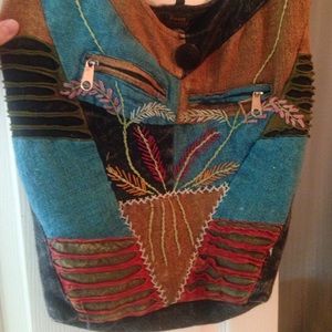 Cross body bag.  Social justice/ handmade