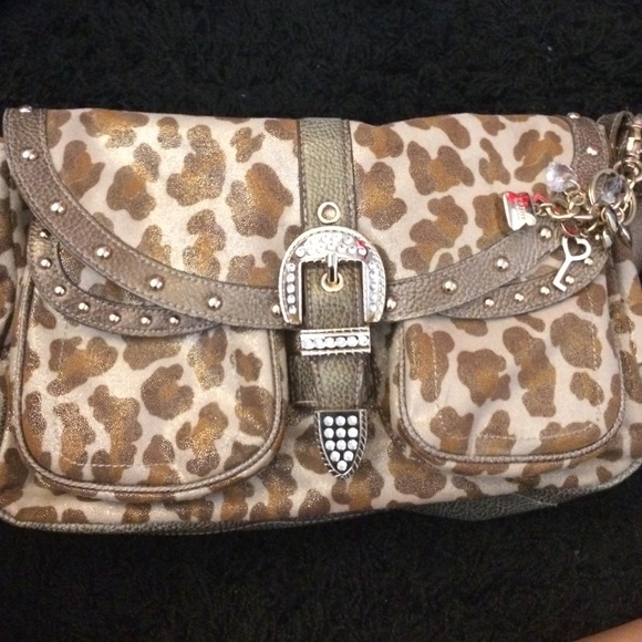 Kathy Van Zeeland leopard print bag