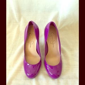 ⭐️Worn Once!⭐️Jessica Simpson purple patent heels