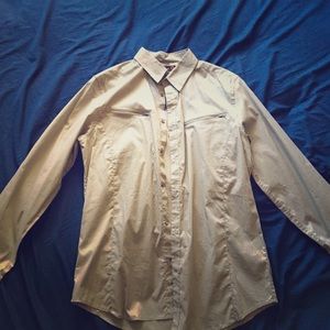 Guess gray button up shirt